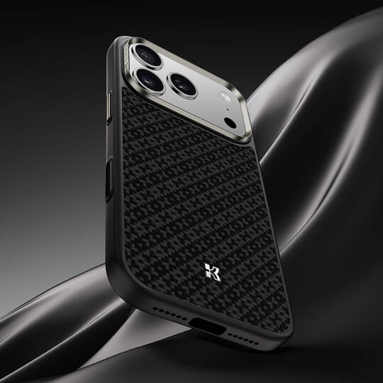 Apple iPhone 17 Pro Max Kılıf M-Safe Şarj Özellikli Benks ArmorPro ArmorGrid Serisi Kevlar Karbon Kapak - 20