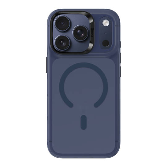 Apple iPhone 17 Pro Max Kılıf M-Safe Şarj Özellikli Benks C-Magnet Lucid Armor Kapak Mavi