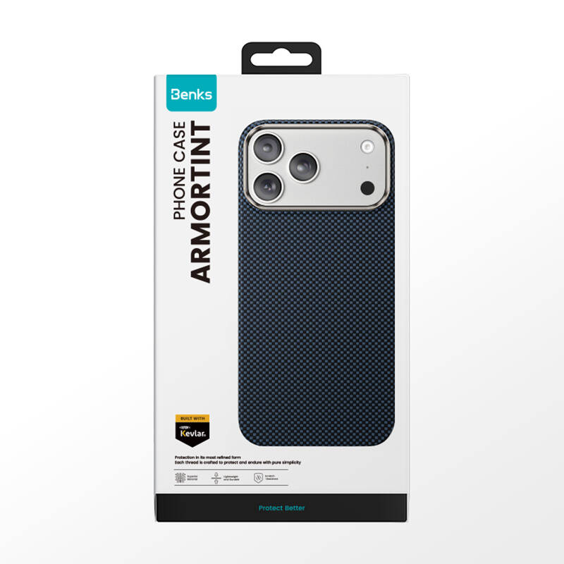 Apple iPhone 17 Pro Max Kılıf M-safe Şarj Özellikli Benks Yeni Seri ArmorTint ArmorAir Kevlar Karbon Kapak - 15