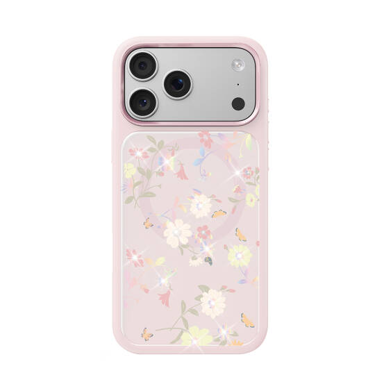 Apple iPhone 17 Pro Max Kılıf M-safe Şarj Özellikli Çiçek Tasarımlı Mutural Flower Serisi Kapak - 18