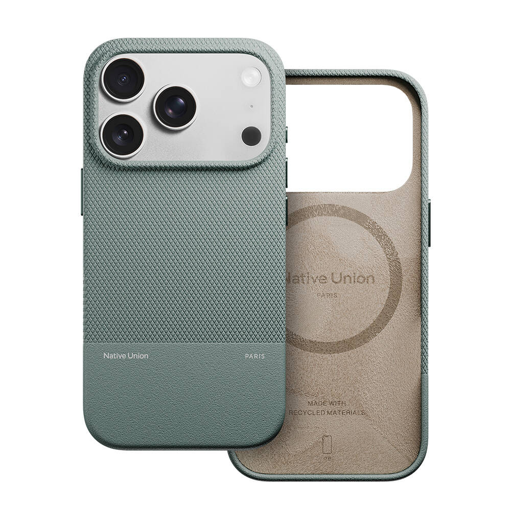 Apple iPhone 17 Pro Max Kılıf M-safe Şarj Özellikli Deri Dokulu Native Union RE Classic Serisi Kapak - 27