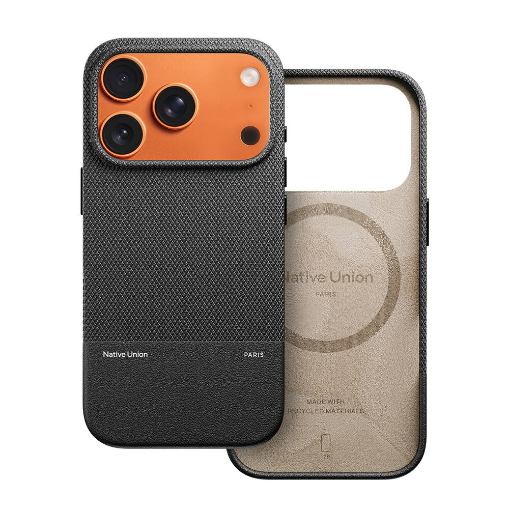 Apple iPhone 17 Pro Max Kılıf M-safe Şarj Özellikli Deri Dokulu Native Union RE Classic Serisi Kapak - 19