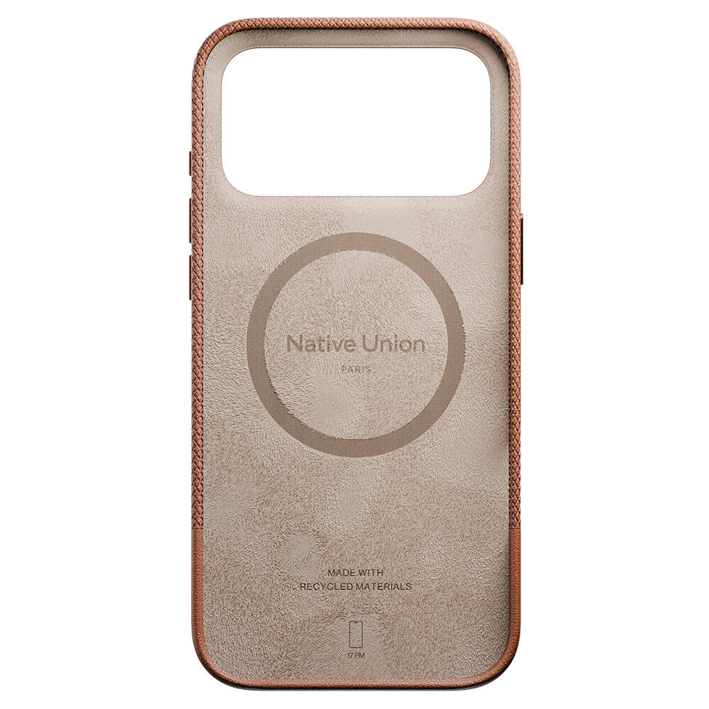 Apple iPhone 17 Pro Max Kılıf M-safe Şarj Özellikli Deri Dokulu Native Union RE Classic Serisi Kapak - 12
