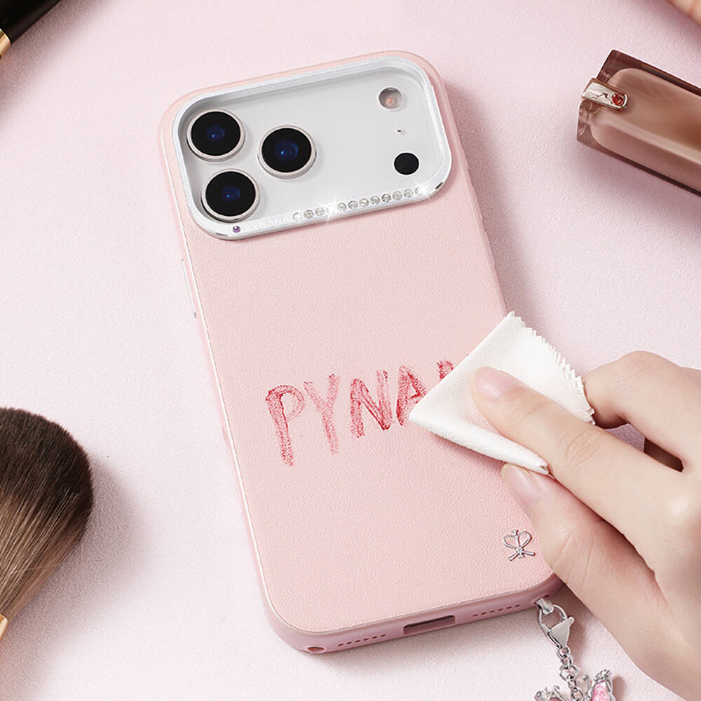 Apple iPhone 17 Pro Max Kılıf M-safe Şarj Özellikli Deri Tasarımlı Pynana Starry Serisi Kapak - 4