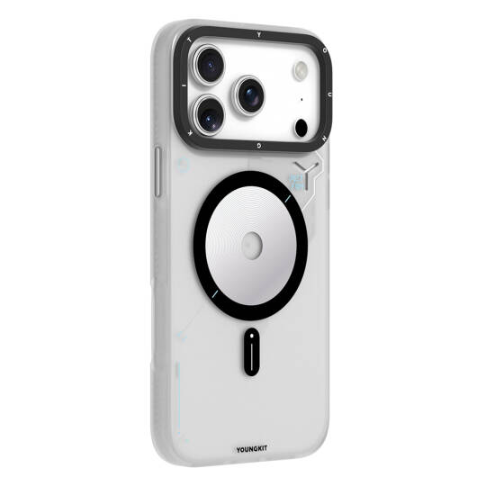 Apple iPhone 17 Pro Max Kılıf M-safe Şarj Özellikli Disk Desenli Youngkit Disc Battle Kapak - 12