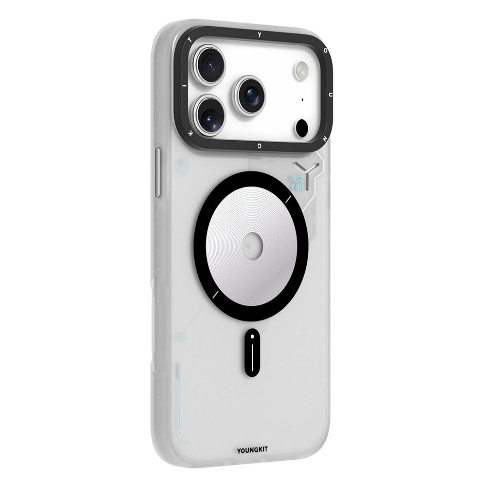 Apple iPhone 17 Pro Max Kılıf M-safe Şarj Özellikli Disk Desenli Youngkit Disc Battle Kapak - 12