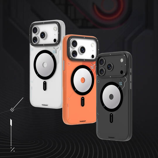 Apple iPhone 17 Pro Max Kılıf M-safe Şarj Özellikli Disk Desenli Youngkit Disc Battle Kapak - 18