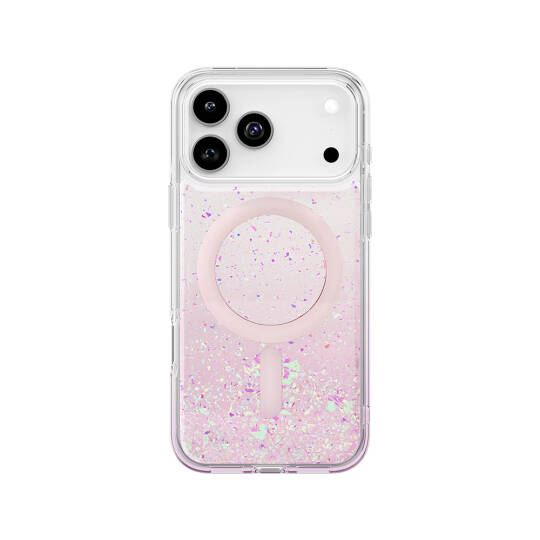Apple iPhone 17 Pro Max Kılıf M-safe Şarj Özellikli Hologram Parçalı Coehl Rosara Kapak