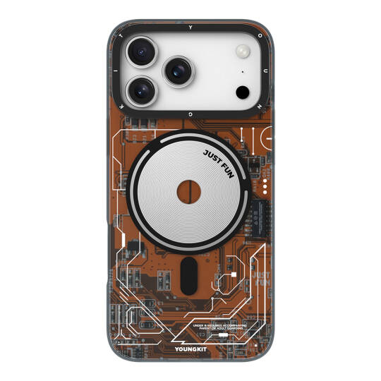 Apple iPhone 17 Pro Max Kılıf M-safe Şarj Özellikli Kamera Denetim Butonlu Youngkit Technology Serisi Kapak - 4