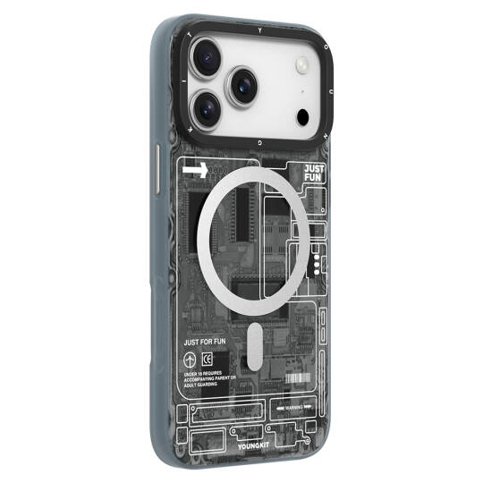 Apple iPhone 17 Pro Max Kılıf M-safe Şarj Özellikli Kamera Denetim Butonlu Youngkit Technology Serisi Kapak - 5