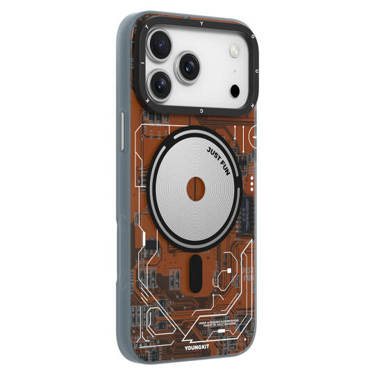 Apple iPhone 17 Pro Max Kılıf M-safe Şarj Özellikli Kamera Denetim Butonlu Youngkit Technology Serisi Kapak - 6