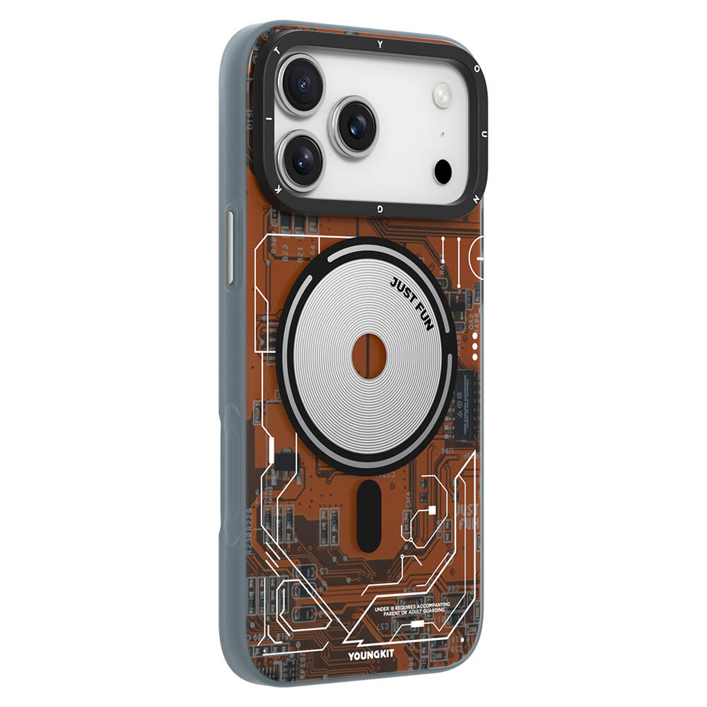 Apple iPhone 17 Pro Max Kılıf M-safe Şarj Özellikli Kamera Denetim Butonlu Youngkit Technology Serisi Kapak - 6