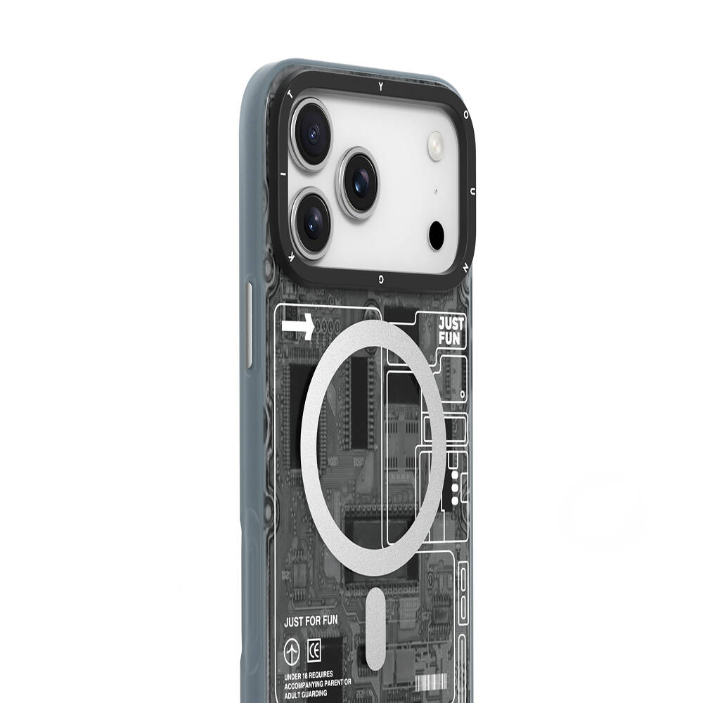 Apple iPhone 17 Pro Max Kılıf M-safe Şarj Özellikli Kamera Denetim Butonlu Youngkit Technology Serisi Kapak - 11