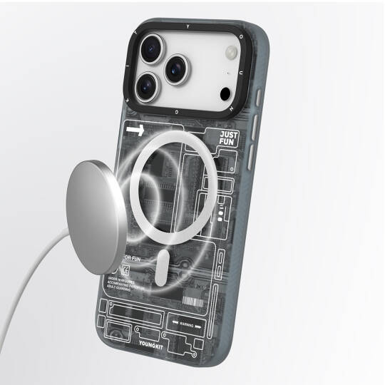 Apple iPhone 17 Pro Max Kılıf M-safe Şarj Özellikli Kamera Denetim Butonlu Youngkit Technology Serisi Kapak - 12