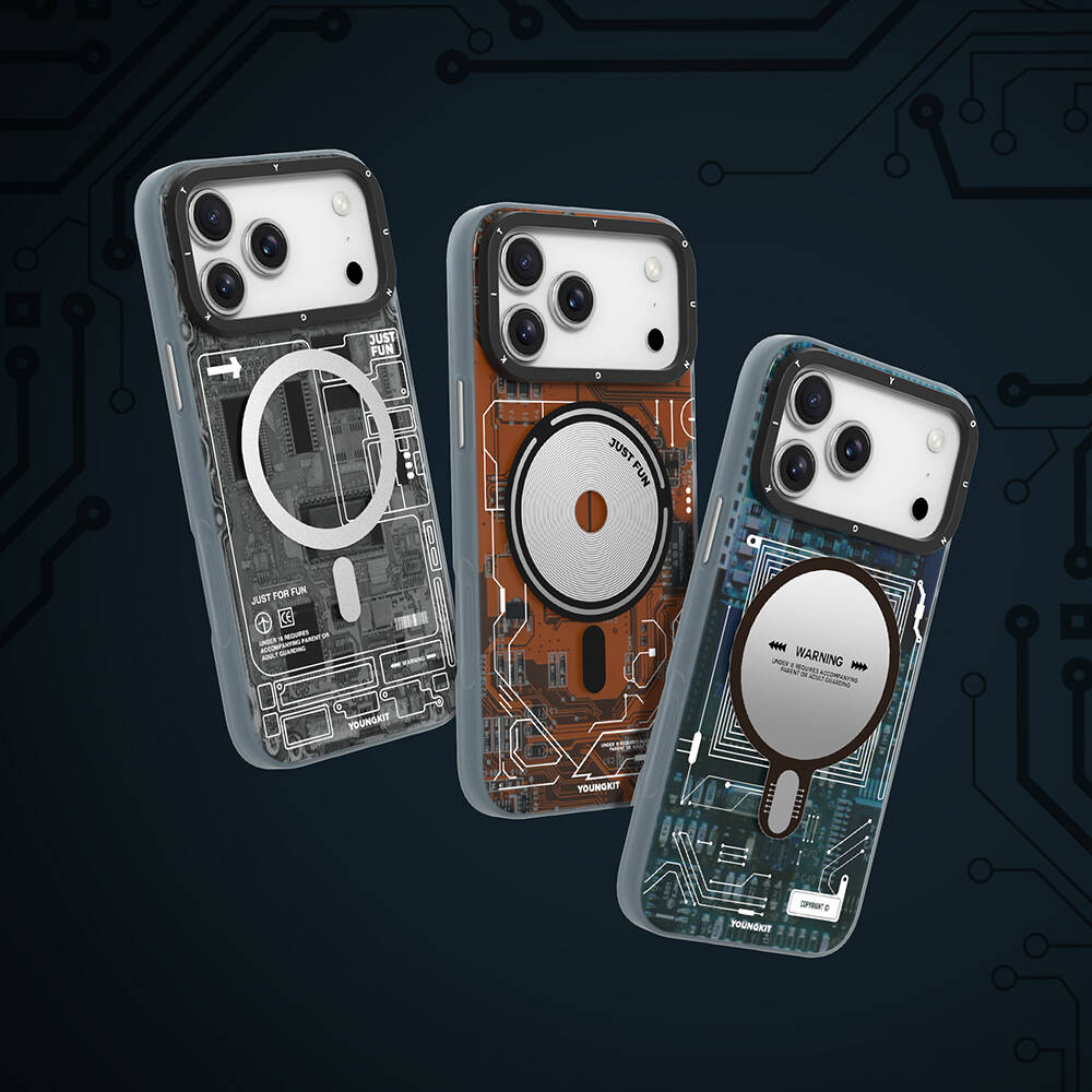 Apple iPhone 17 Pro Max Kılıf M-safe Şarj Özellikli Kamera Denetim Butonlu Youngkit Technology Serisi Kapak - 16