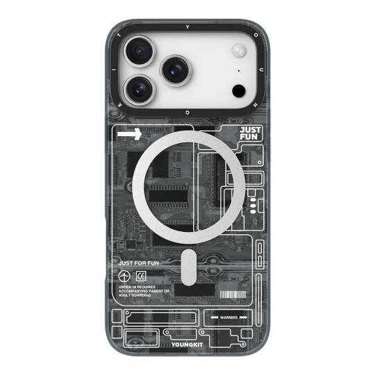 Apple iPhone 17 Pro Max Kılıf M-safe Şarj Özellikli Kamera Denetim Butonlu Youngkit Technology Serisi Kapak - 3