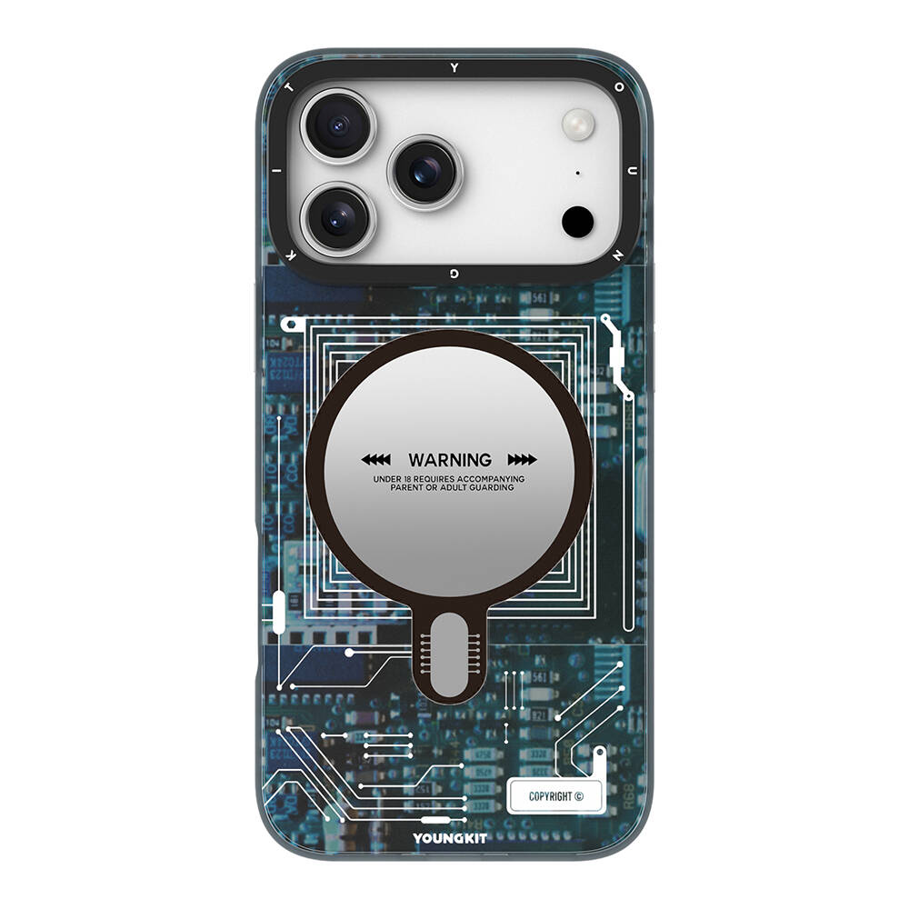 Apple iPhone 17 Pro Max Kılıf M-safe Şarj Özellikli Kamera Denetim Butonlu Youngkit Technology Serisi Kapak - 2