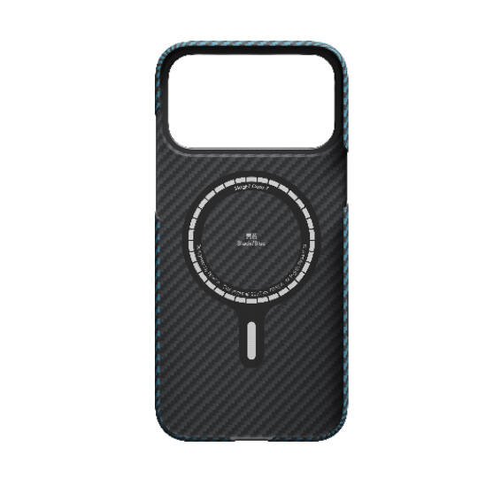 Apple iPhone 17 Pro Max Kılıf M-Safe Şarj Özellikli Kamera Kontrol Butonlu Aramid Karbon Fiber Pitaka Ultra-Slim Kapak - 6