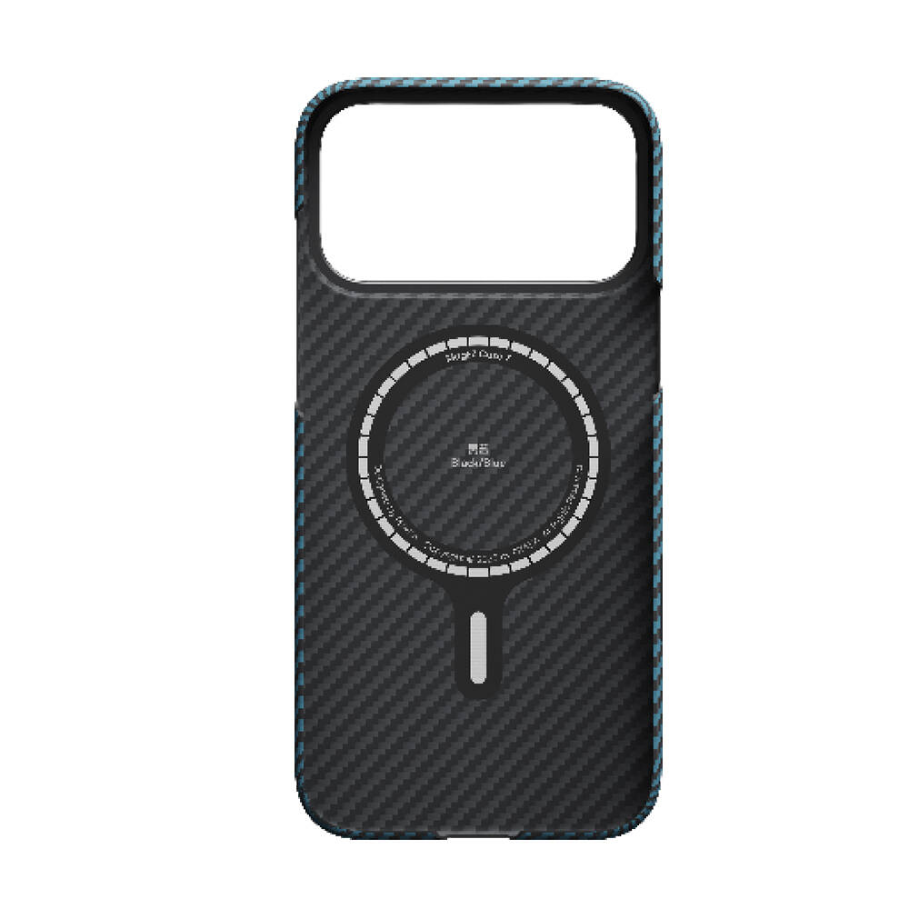 Apple iPhone 17 Pro Max Kılıf M-Safe Şarj Özellikli Kamera Kontrol Butonlu Aramid Karbon Fiber Pitaka Ultra-Slim Kapak - 6