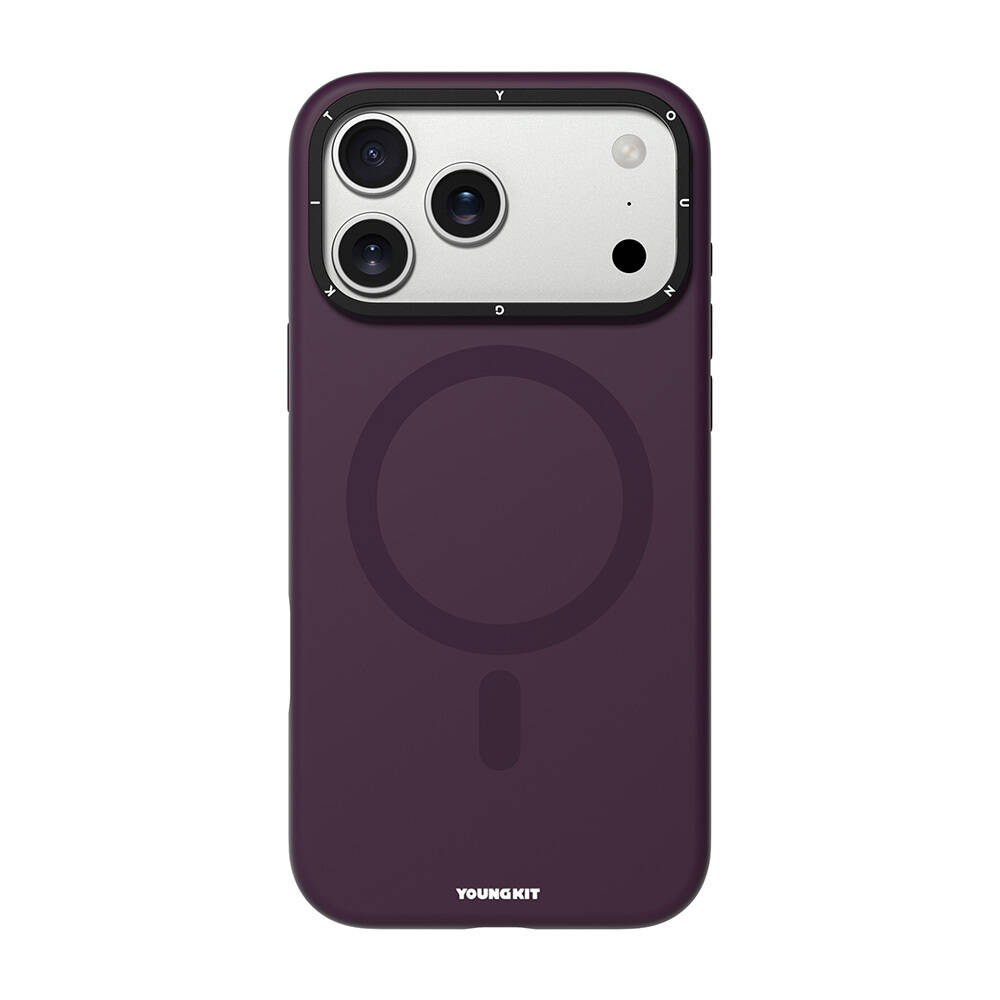 Apple iPhone 17 Pro Max Kılıf M-safe Şarj Özellikli Kamera Standlı Youngkit Bitty Cream Kapak - 2