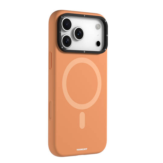 Apple iPhone 17 Pro Max Kılıf M-Safe Şarj Özellikli Kamera Standlı Youngkit Gel Cream Serisi Kapak - 6