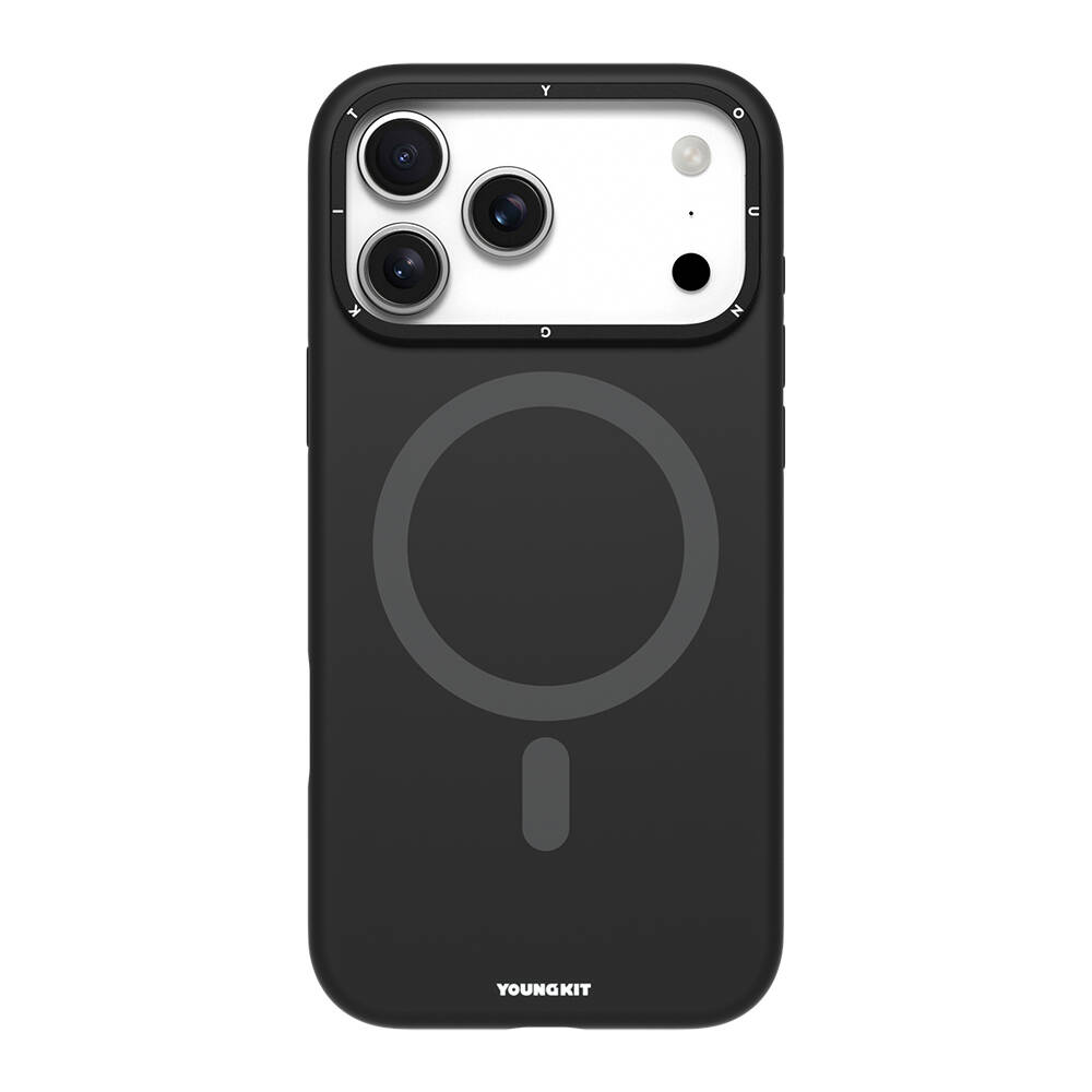 Apple iPhone 17 Pro Max Kılıf M-Safe Şarj Özellikli Kamera Standlı Youngkit Gel Cream Serisi Kapak - 3