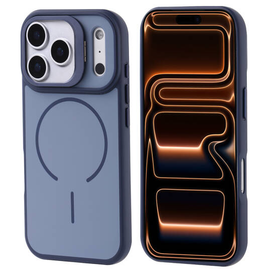 Apple iPhone 17 Pro Max Kılıf M-safe Şarj Özellikli Kamera Standlı Zore Notron Kapak - 6