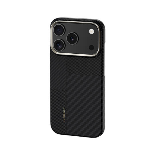 Apple iPhone 17 Pro Max Kılıf M-safe Şarj Özellikli Karbon Fiber Benks Montage ArmorAir Kevlar Kapak - 3
