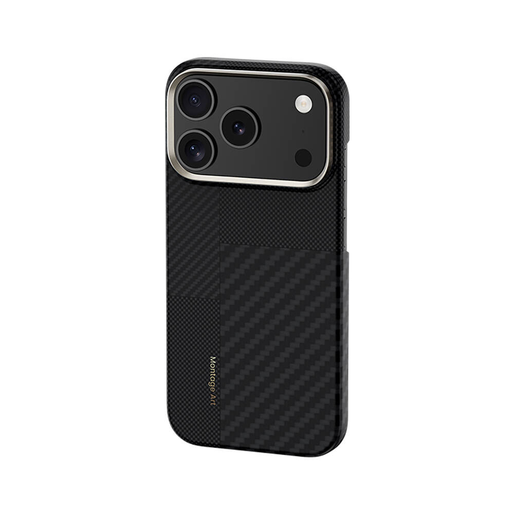 Apple iPhone 17 Pro Max Kılıf M-safe Şarj Özellikli Karbon Fiber Benks Montage ArmorAir Kevlar Kapak - 3