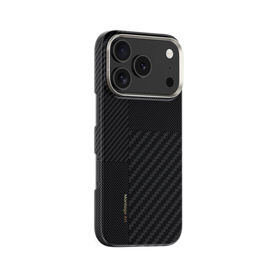 Apple iPhone 17 Pro Max Kılıf M-safe Şarj Özellikli Karbon Fiber Benks Montage ArmorAir Kevlar Kapak - 5