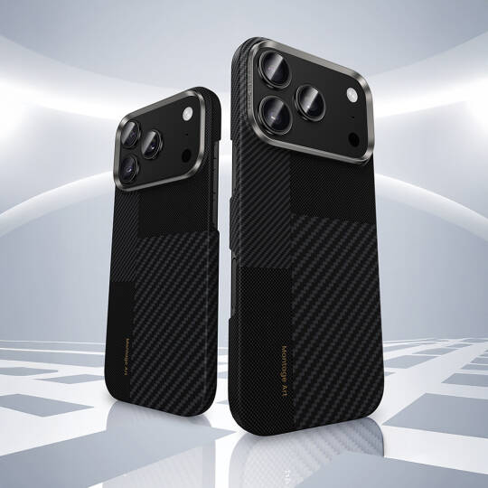 Apple iPhone 17 Pro Max Kılıf M-safe Şarj Özellikli Karbon Fiber Benks Montage ArmorAir Kevlar Kapak - 6