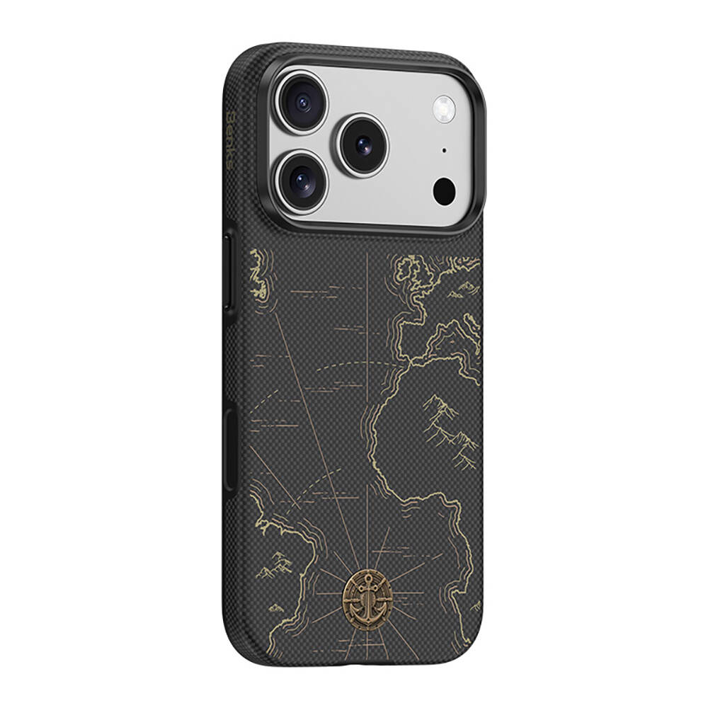 Apple iPhone 17 Pro Max Kılıf M-safe Şarj Özellikli Karbon Fiber Tasarımlı Benks ArmorEdge Air Navigator Kevlar Kapak - 3