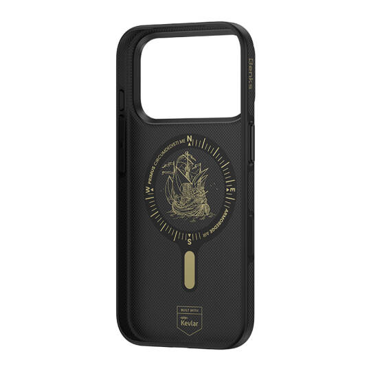 Apple iPhone 17 Pro Max Kılıf M-safe Şarj Özellikli Karbon Fiber Tasarımlı Benks ArmorEdge Air Navigator Kevlar Kapak - 5