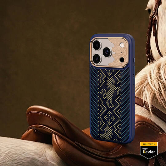 Apple iPhone 17 Pro Max Kılıf M-safe Şarj Özellikli Karbon Fiber Tasarımlı Benks Knight ArmorPro Kevlar Kapak - 9