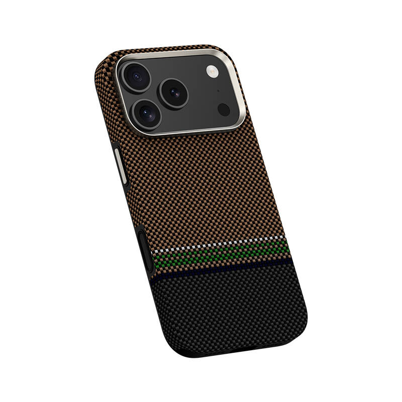 Apple iPhone 17 Pro Max Kılıf M-safe Şarj Özellikli Karbon Fiber Tasarımlı Benks Prestige ArmorPro Kevlar Kapak - 4