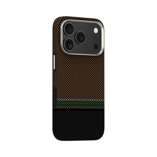 Apple iPhone 17 Pro Max Kılıf M-safe Şarj Özellikli Karbon Fiber Tasarımlı Benks Prestige ArmorPro Kevlar Kapak - 5