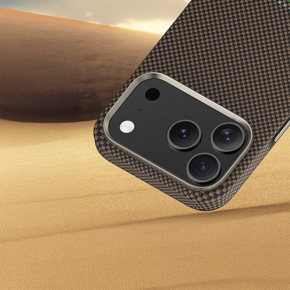 Apple iPhone 17 Pro Max Kılıf M-safe Şarj Özellikli Karbon Fiber Tasarımlı Benks Prestige ArmorPro Kevlar Kapak - 9