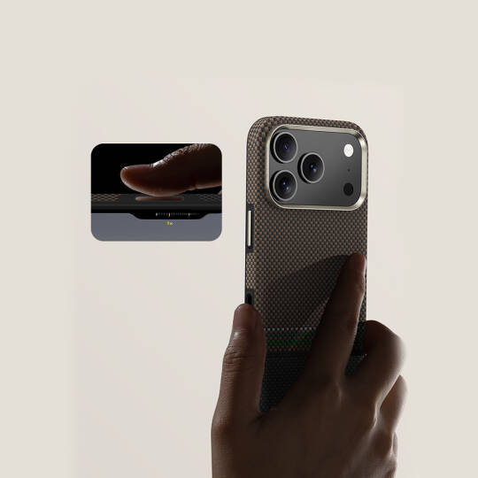 Apple iPhone 17 Pro Max Kılıf M-safe Şarj Özellikli Karbon Fiber Tasarımlı Benks Prestige ArmorPro Kevlar Kapak - 12