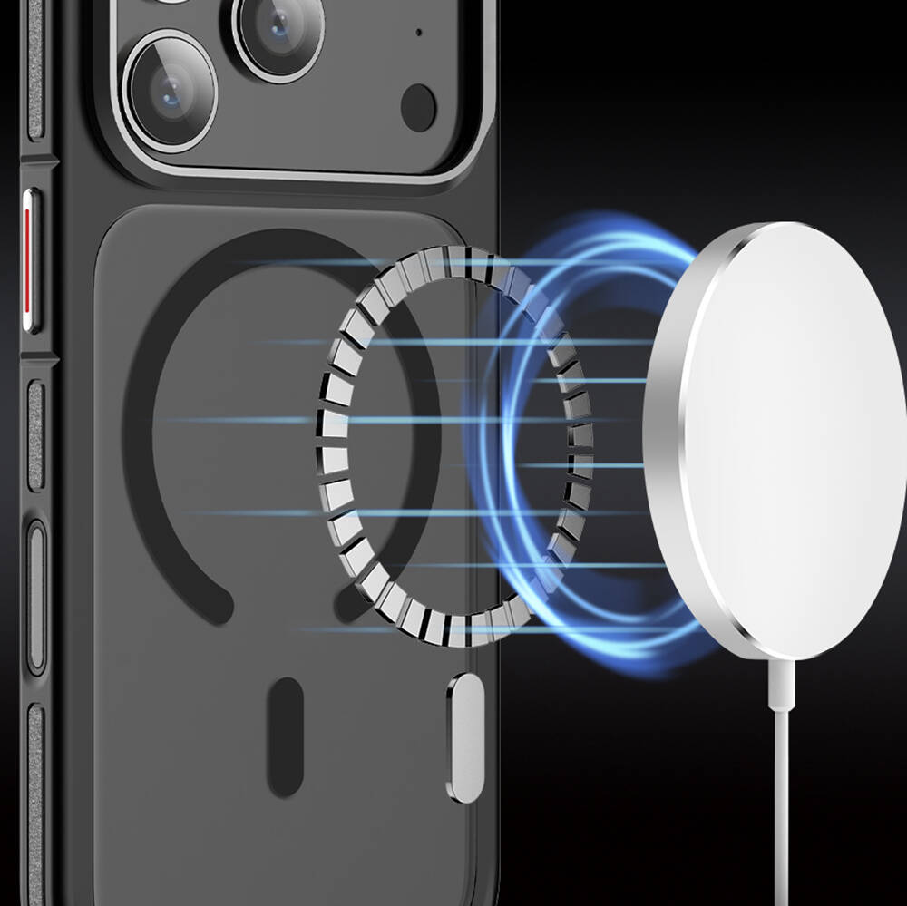 Apple iPhone 17 Pro Max Kılıf M-safe Şarj Özellikli Mat Görünümlü Wlons Vevo Kapak - 10