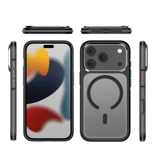 Apple iPhone 17 Pro Max Kılıf M-safe Şarj Özellikli Mat Görünümlü Wlons Vevo Kapak - 17