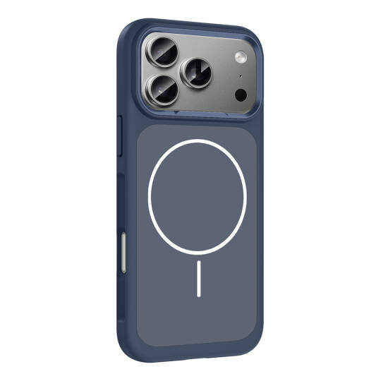 Apple iPhone 17 Pro Max Kılıf M-Safe Şarj Özellikli Metal Kamera Çerçeveli Zore Sanremo Silikon Kapak - 9