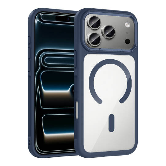 Apple iPhone 17 Pro Max Kılıf M-Safe Şarj Özellikli Metal Kamera Çerçeveli Zore Tiko Kapak - 5