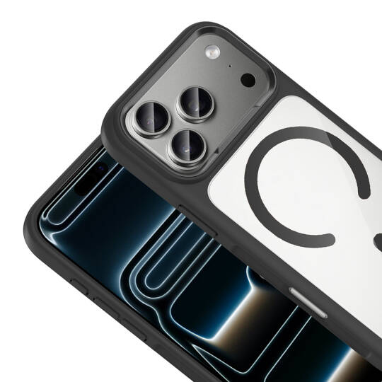 Apple iPhone 17 Pro Max Kılıf M-Safe Şarj Özellikli Metal Kamera Çerçeveli Zore Tiko Kapak - 10