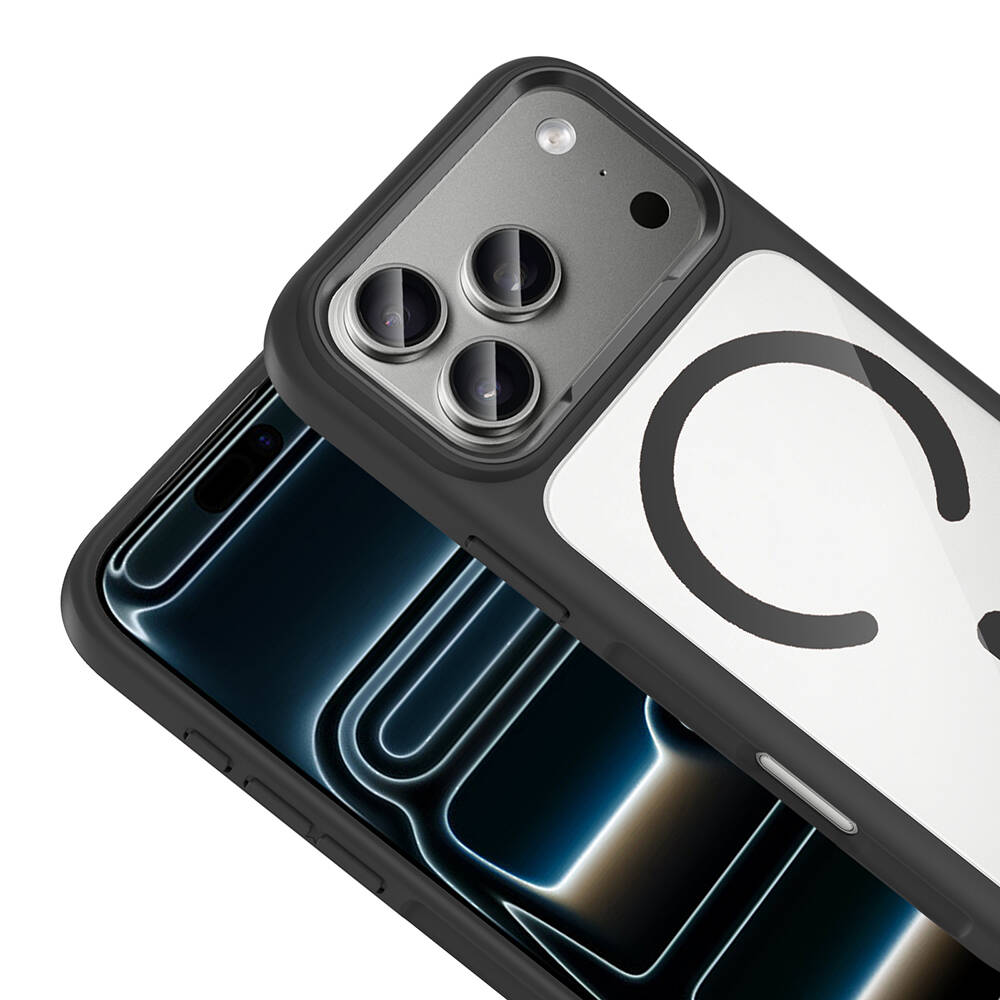 Apple iPhone 17 Pro Max Kılıf M-Safe Şarj Özellikli Metal Kamera Çerçeveli Zore Tiko Kapak - 10