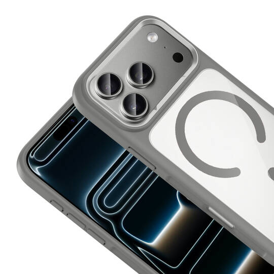 Apple iPhone 17 Pro Max Kılıf M-Safe Şarj Özellikli Metal Kamera Çerçeveli Zore Tiko Kapak - 13