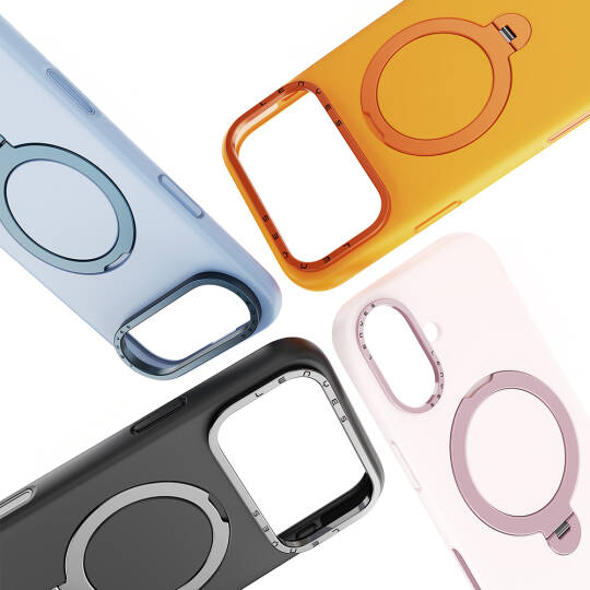 Apple iPhone 17 Pro Max Kılıf M-safe Şarj Özellikli Metal Standlı Sıvı Silikon Lenyes CK223 Kapak - 6