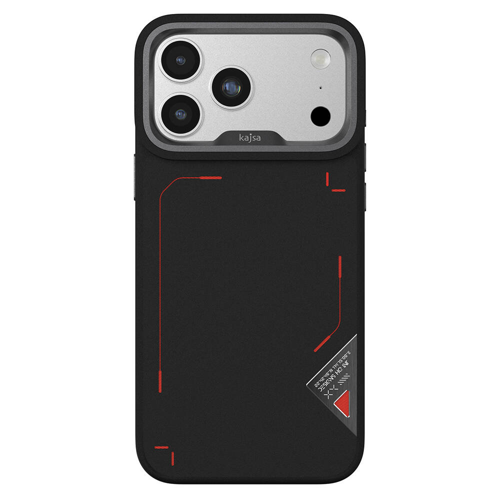 Apple iPhone 17 Pro Max Kılıf M-safe Şarj Özellikli O-Ring Metal Kamera Çerçeveli Kajsa Matrix Collection Kapak - 6