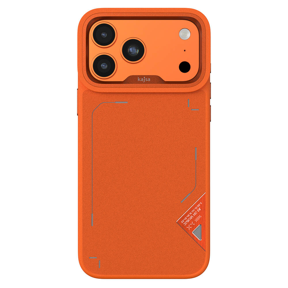 Apple iPhone 17 Pro Max Kılıf M-safe Şarj Özellikli O-Ring Metal Kamera Çerçeveli Kajsa Matrix Collection Kapak - 5