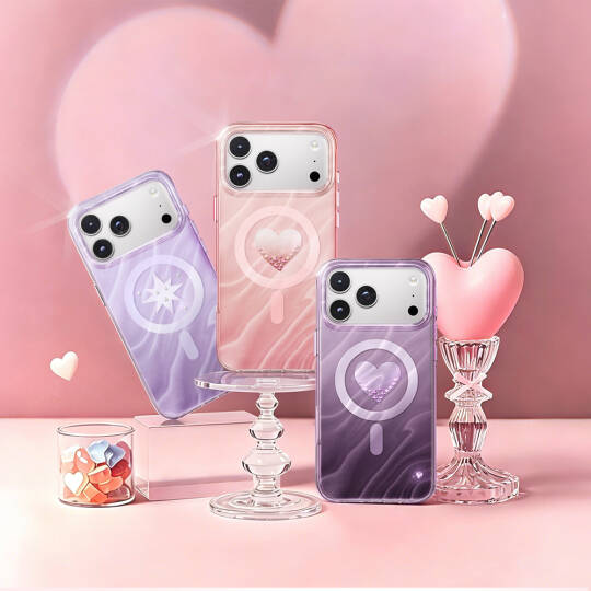 Apple iPhone 17 Pro Max Kılıf M-Safe Şarj Özellikli Orjinal Swarovski Taşlı Zore Paris Rovix Sert PC Kapak - 21
