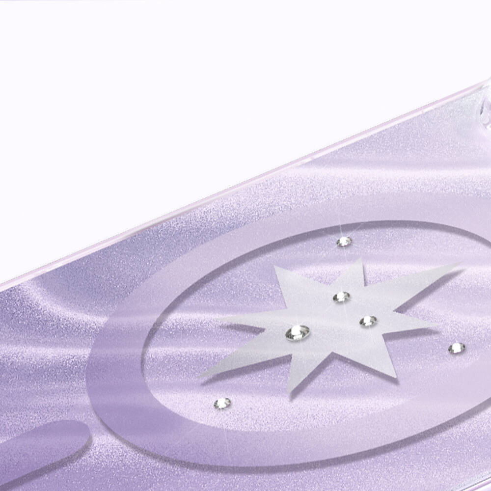 Apple iPhone 17 Pro Max Kılıf M-Safe Şarj Özellikli Orjinal Swarovski Taşlı Zore Paris Rovix Sert PC Kapak - 9